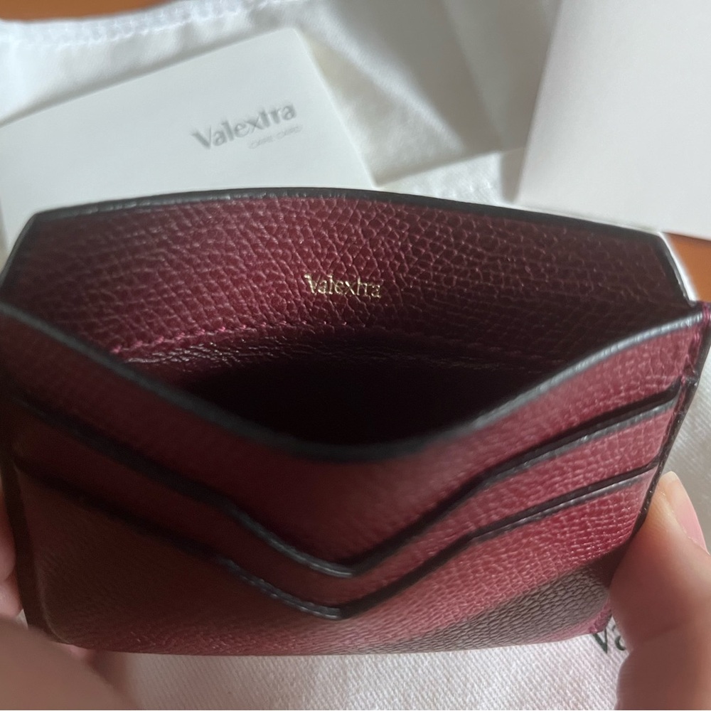 Authentic Valextra Red Leather Card Holder - Picture 3 of 9
